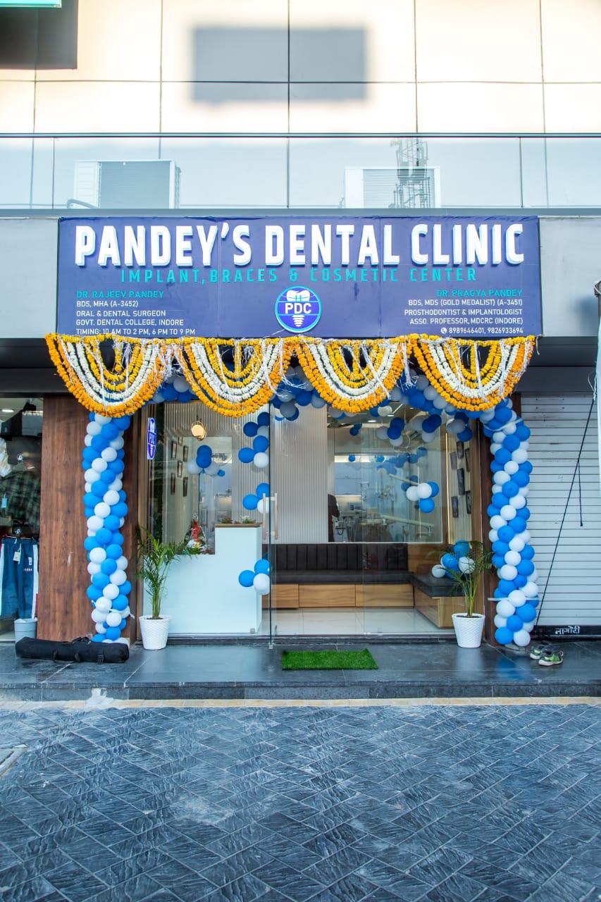 Clinic signage photo of Pandey Dental Clinic And Implant Center - Photo 1 at indore 452003
