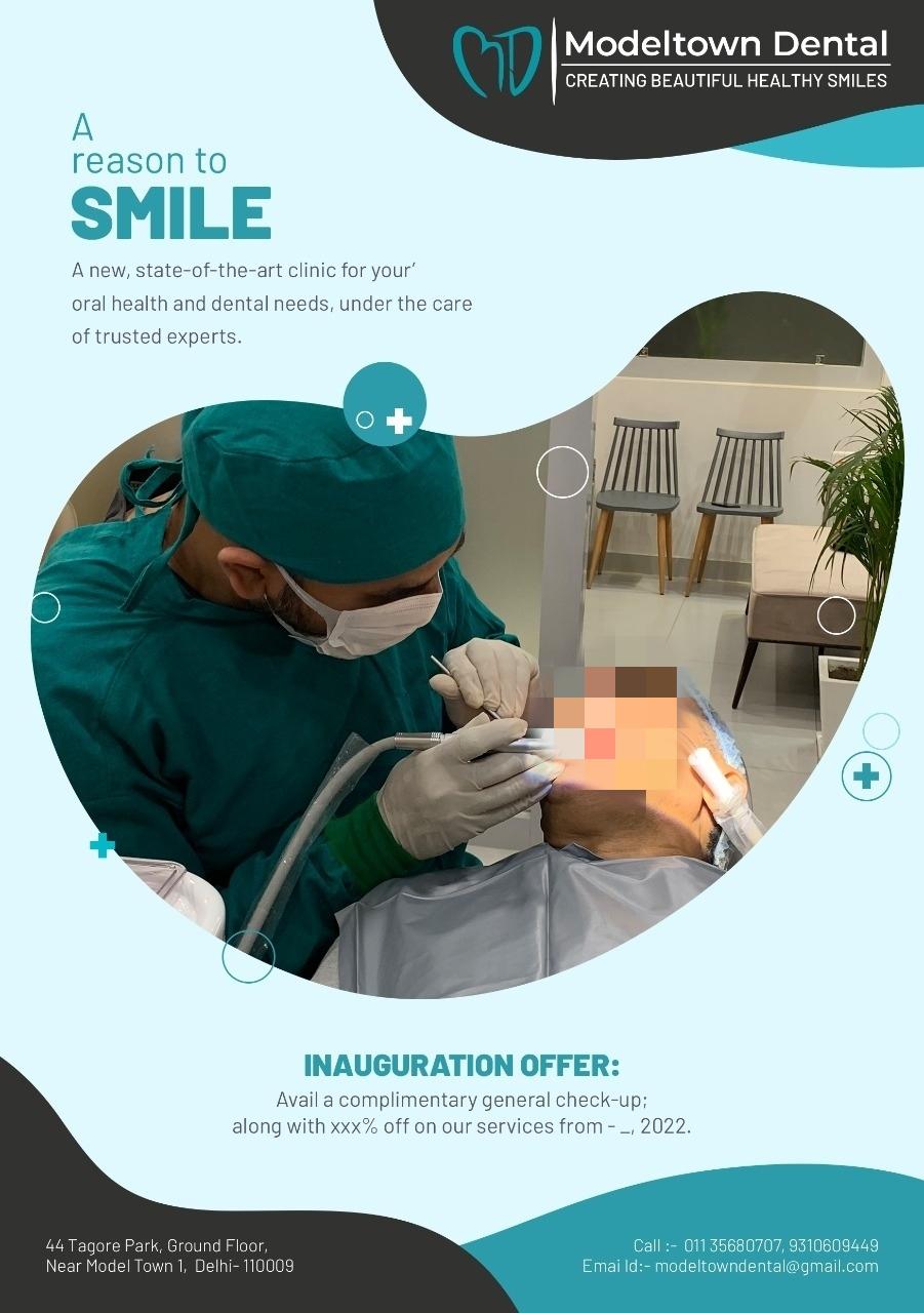 Clinic signage photo of Modeltown Dental - Photo 1 at Not Available 110009