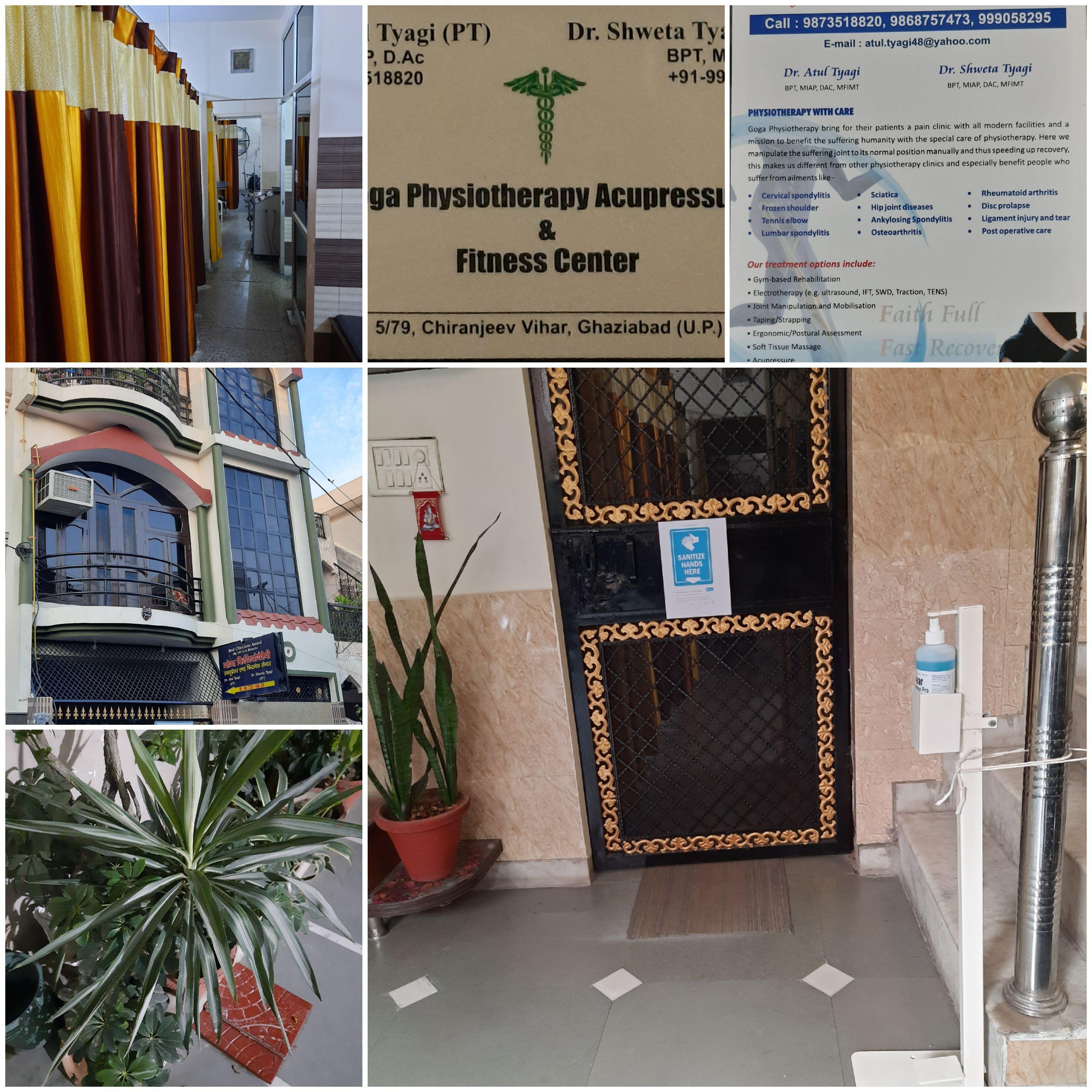 Clinic signage photo of GOGA PHYSIOTHERAPY ACUPRESSURE AND FITNESS CENTRE - Photo 1 at ghaziabad 201002