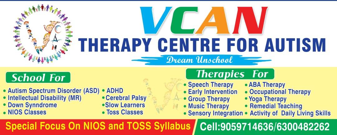 Clinic signage photo of V Can Therapy Center For Autism - Photo 1 at hyderabad 500072