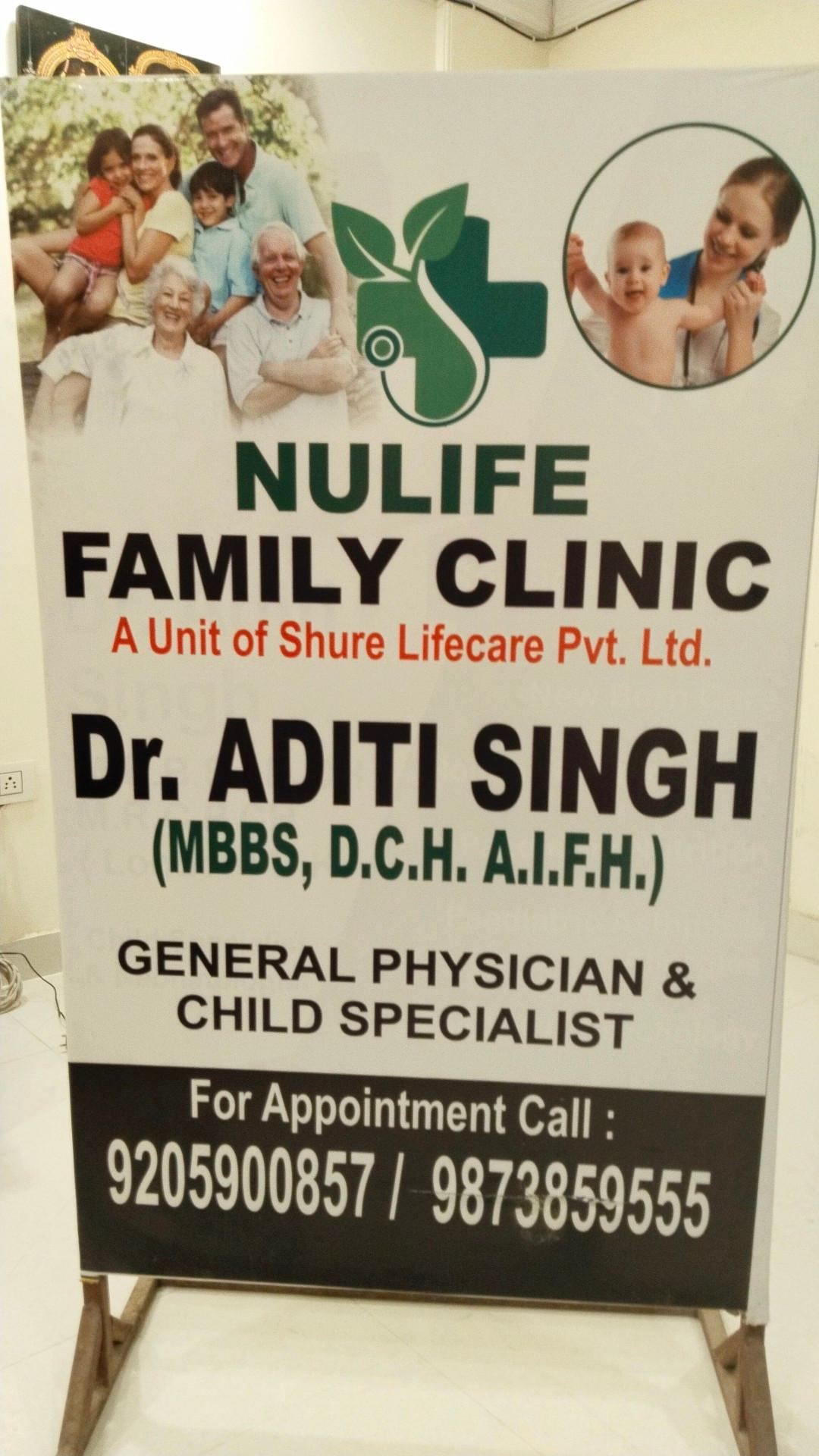 Clinic signage photo of Nulife Family Clinic - Photo 1 at delhi 110075