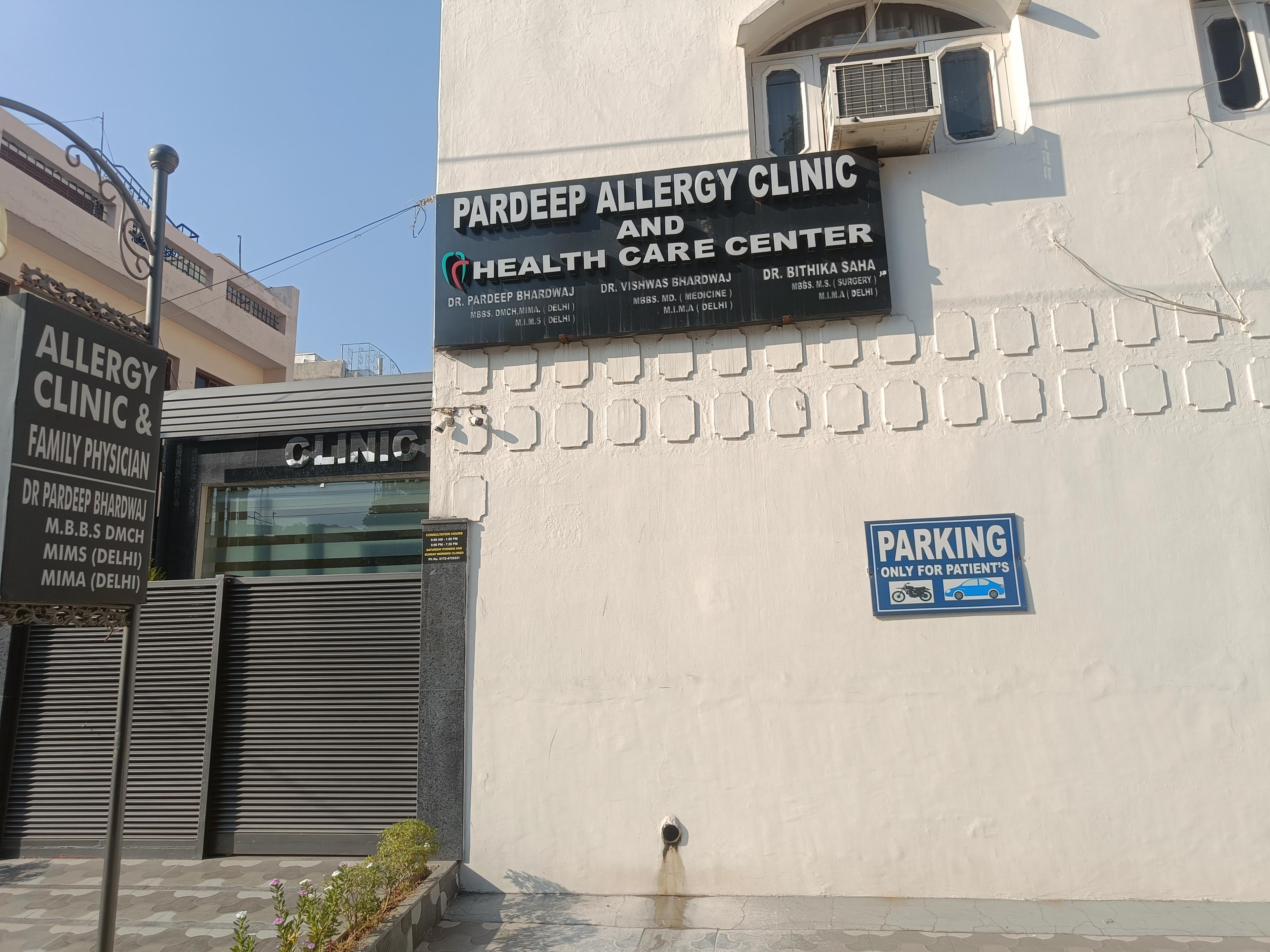 Clinic signage photo of Pardeep Allergy Clinic And Health Care Center - Photo 1 at panchkula 134113