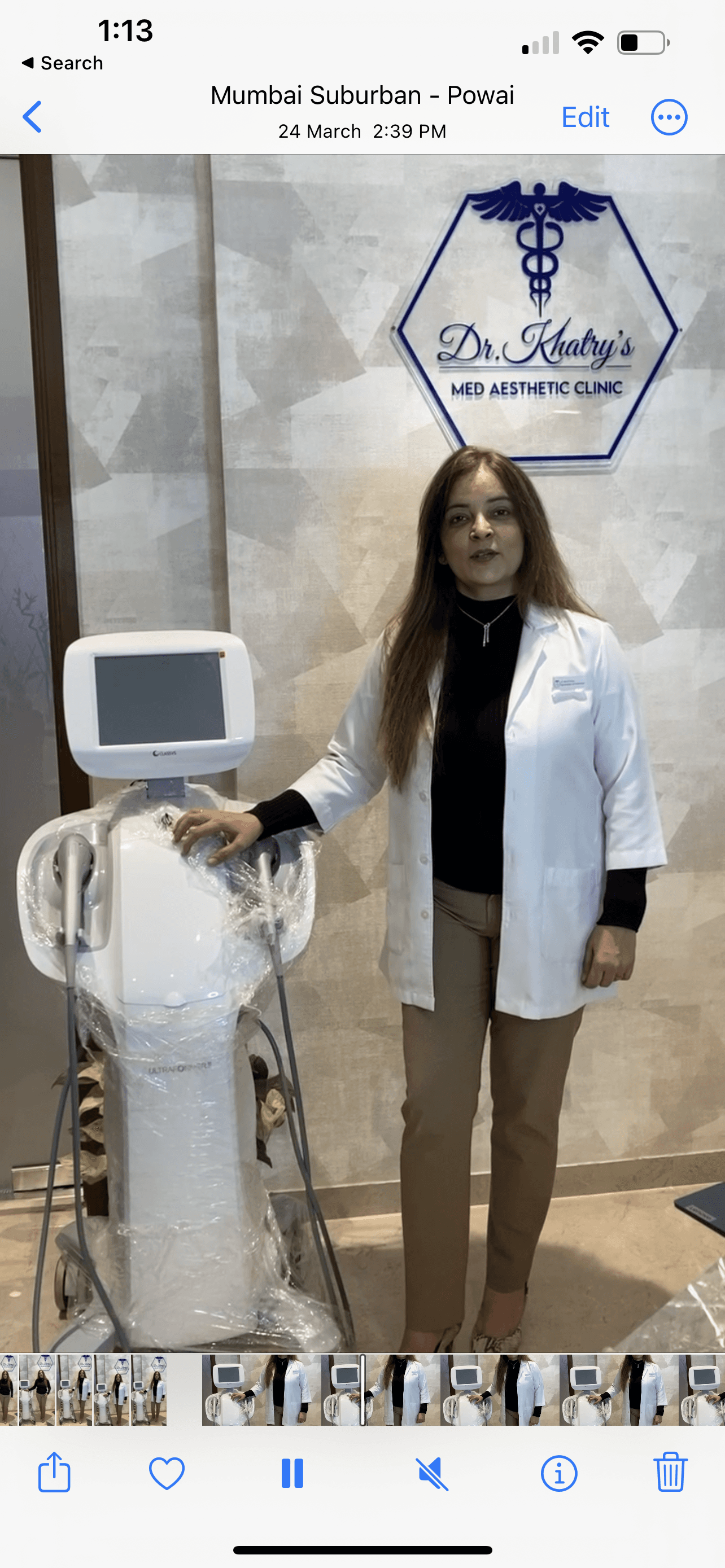 Patient consultation experience photo of Dr. Khatrys Med Aesthetic Clinic - Photo 3 at mumbai 400076