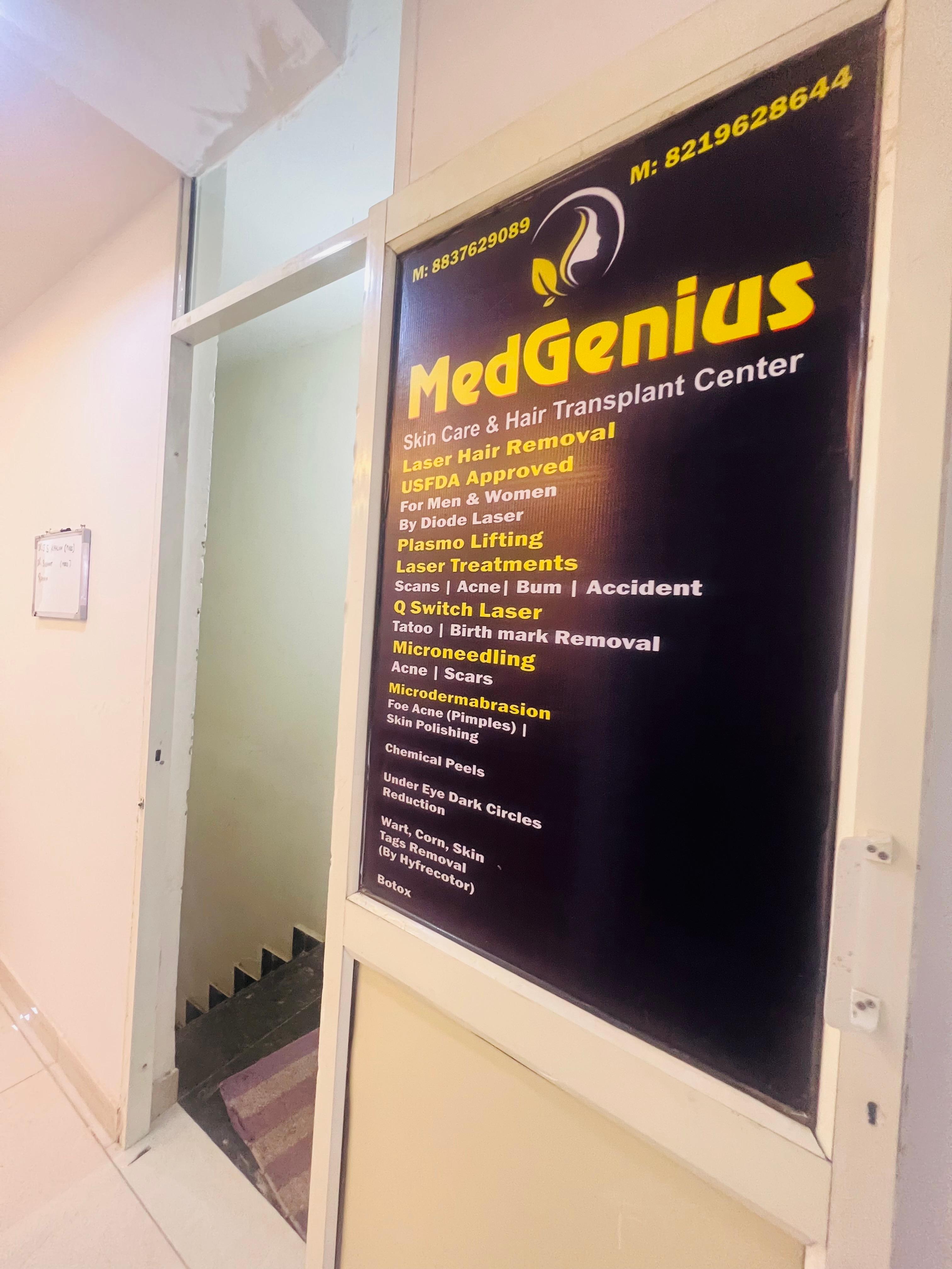 Clinic signage photo of Medgenius Skin care and Hair Transplant center - Photo 1 at greater mohali 140301