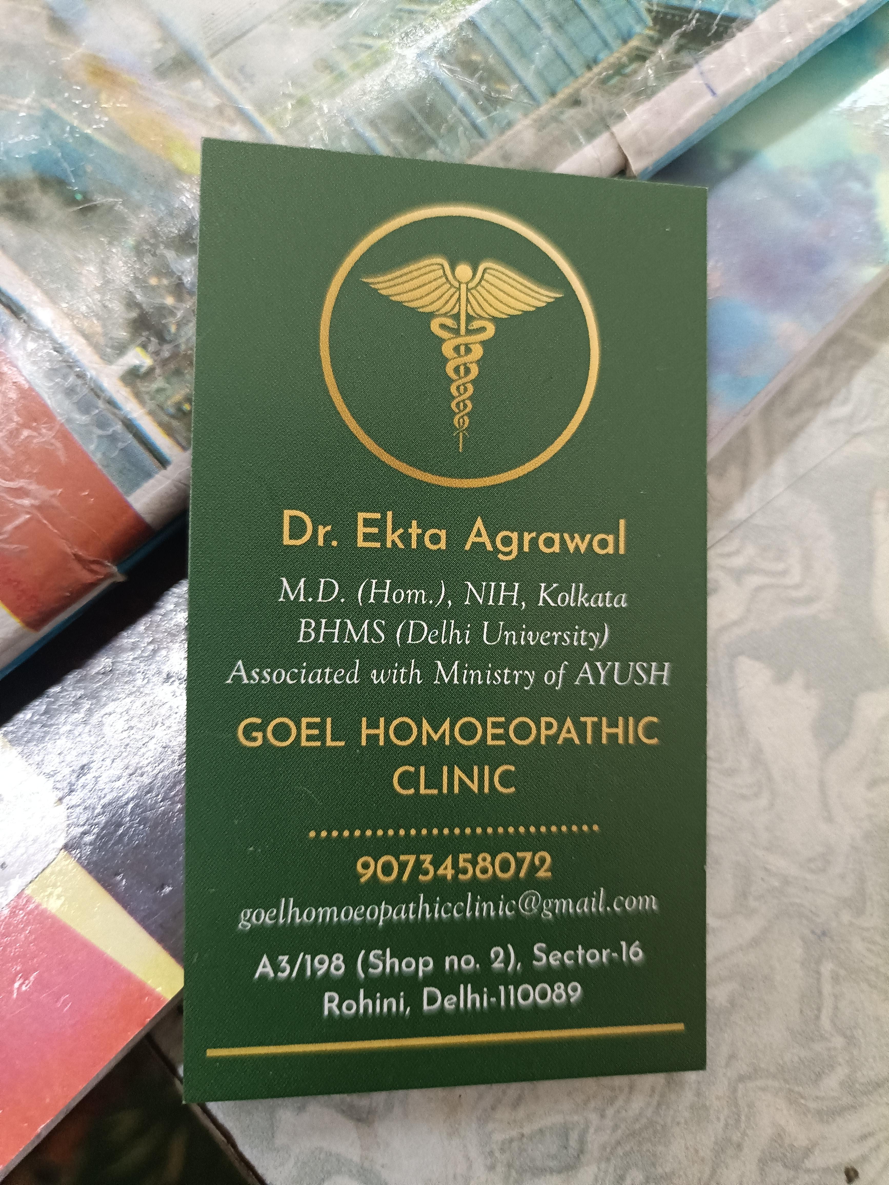 Clinic signage photo of Goel homoeopathic clinic - Photo 1 at north west delhi 110089