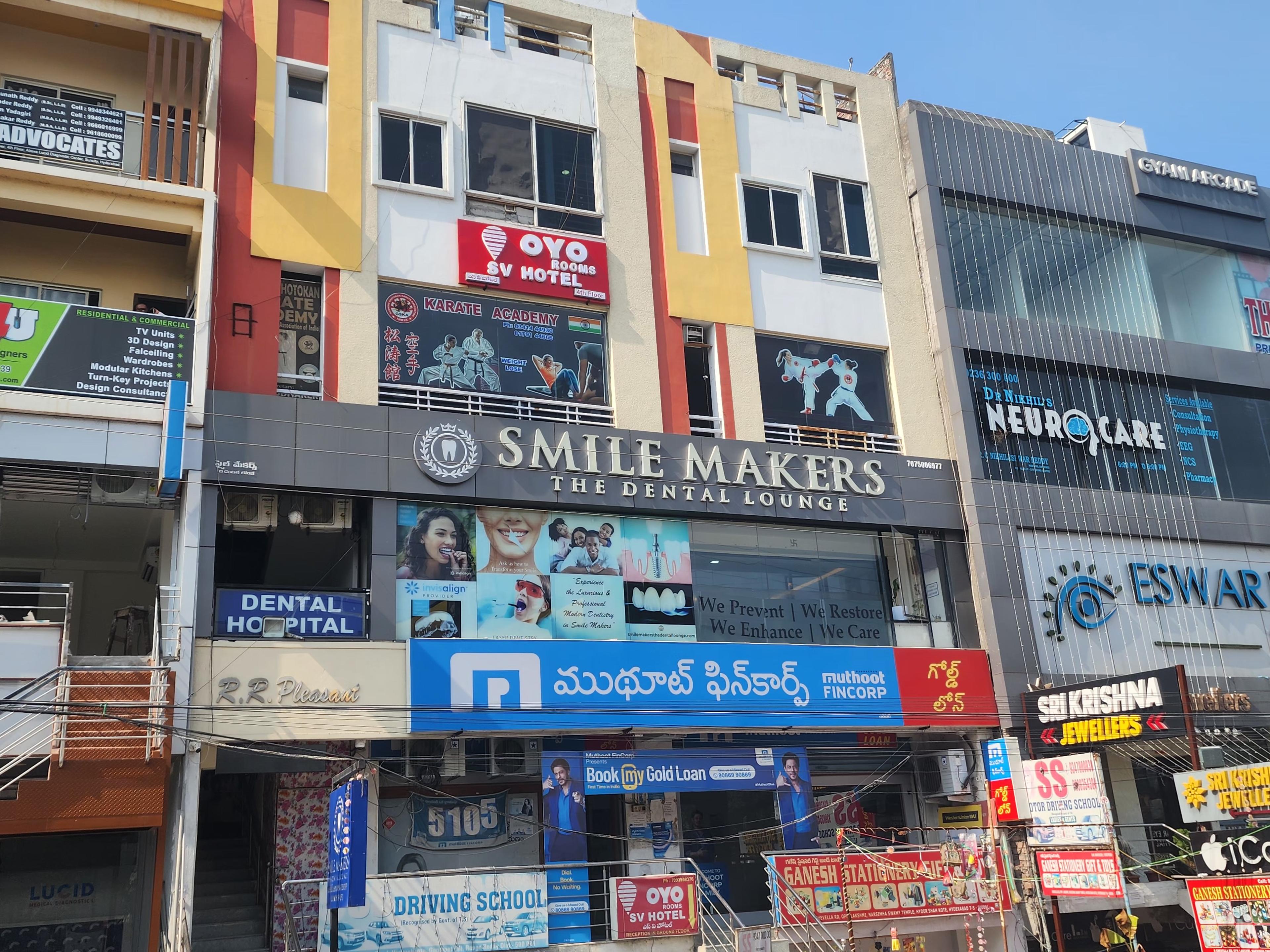 Clinic signage photo of Smile Makers The Dental Lounge - Photo 1 at Hydershakote 500091