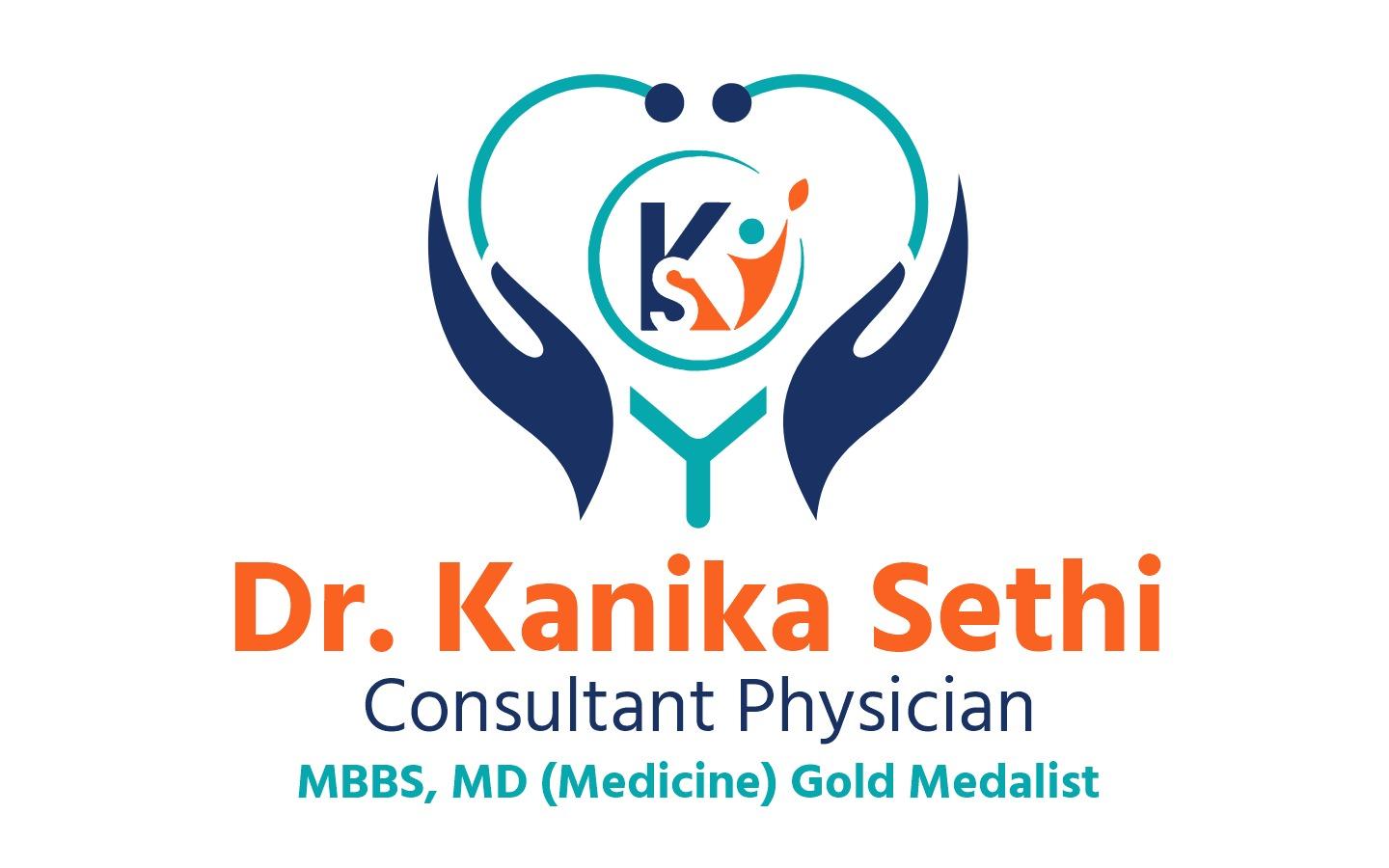 Clinic signage photo of Dr. Kanika Sethi, MBBS MD Medicine, Best Physician in Gwalior - Photo 1 at gwalior 474006