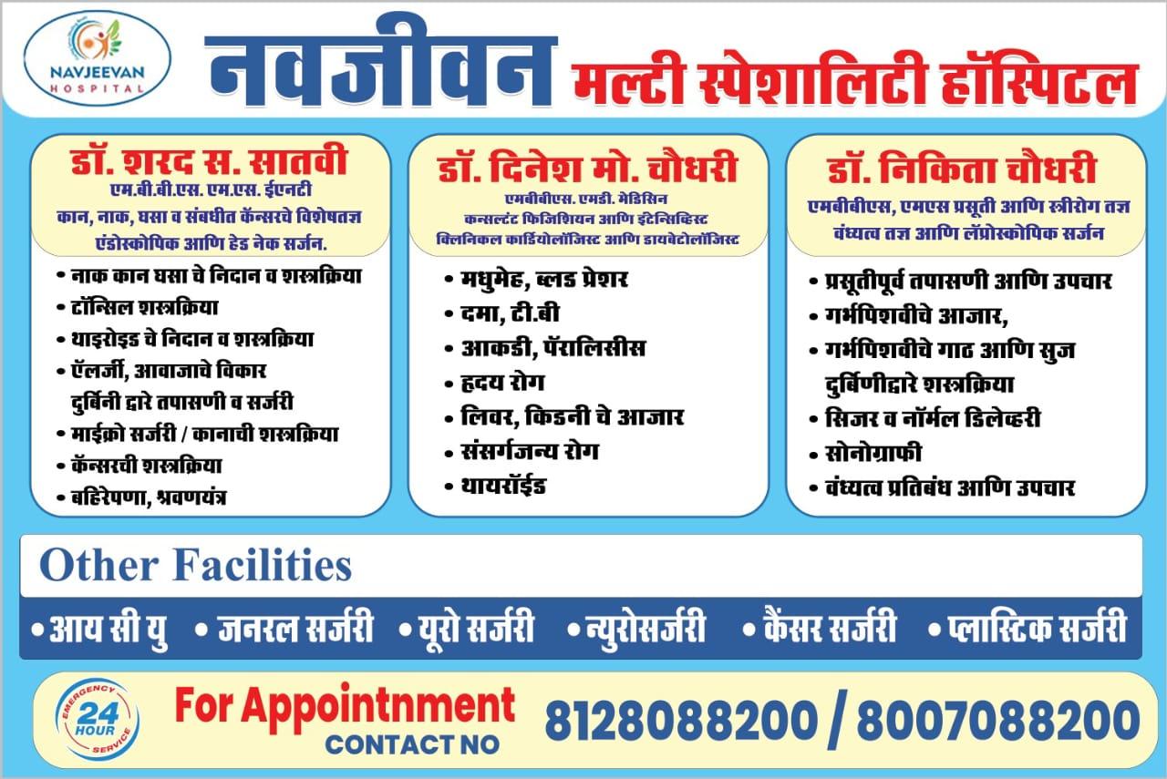 Clinic signage photo of NAVJEEVAN MULTISPECIALITY HOSPITAL - Photo 1 at thane 401501